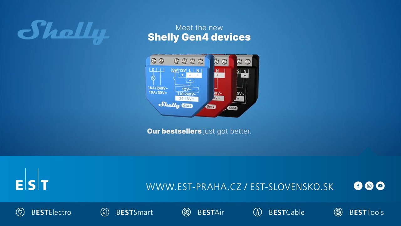 Nová generace Shelly Gen4 s podporou Matter, Wi-Fi, Bluetooth a Zigbee