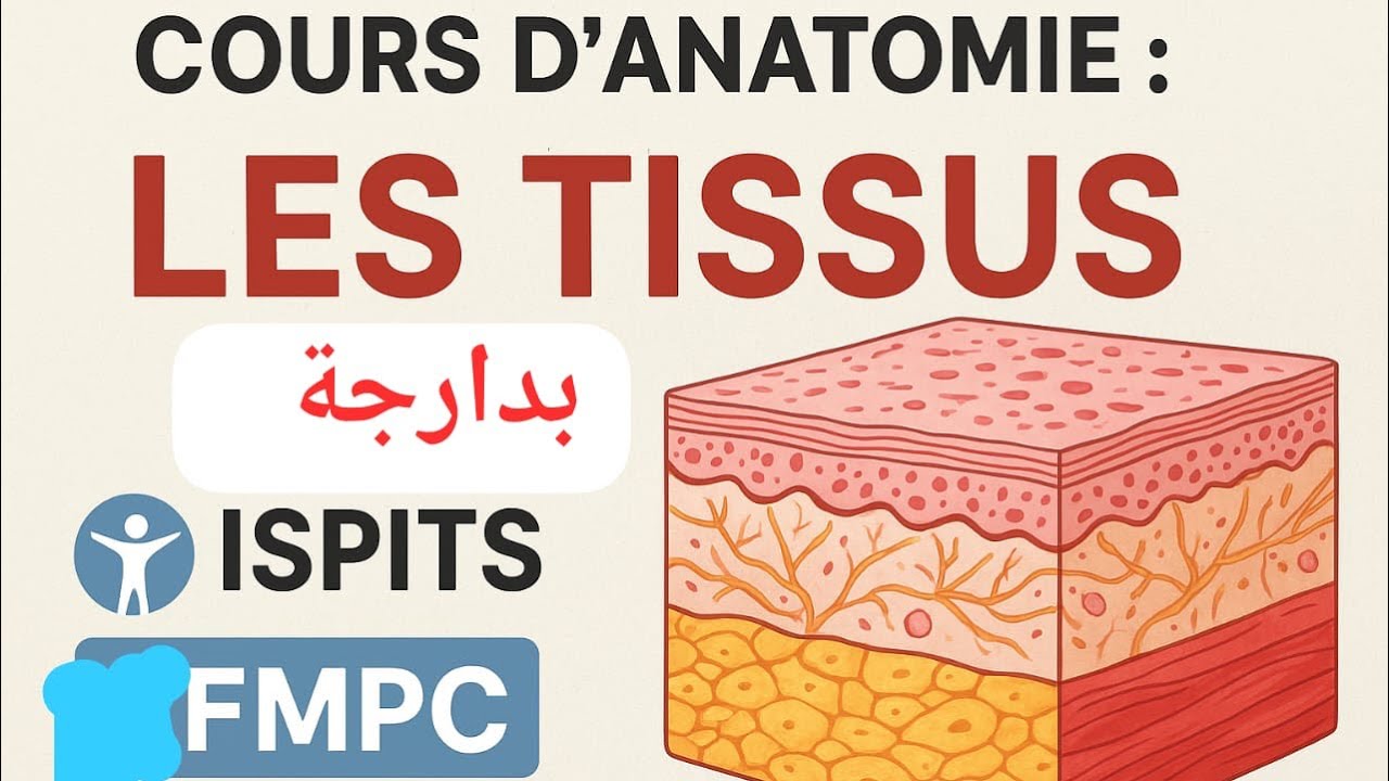 Cours d’Anatomie : Les Tissus ( épithélium, Conjonctif, Musculaire et Nerveux) partie 1