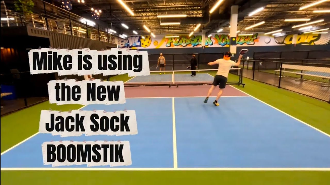HVP Ballers Mike hits with the Jack Sock Boomstik first time #pickleball #boomstiktest #mensdoubles 