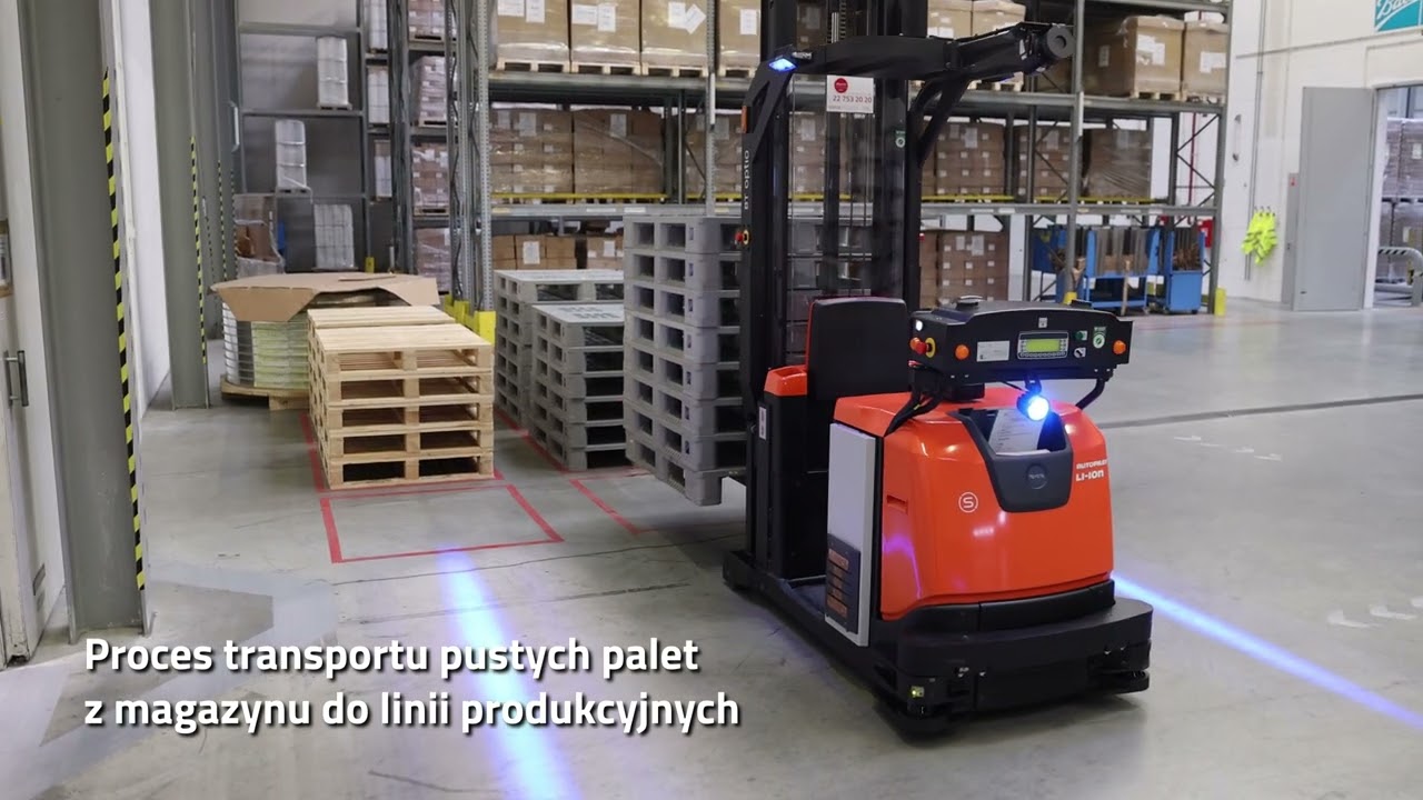 Wózki automatyczne Toyota Autopilot OAE120CB w Ball Packaging Europe Lublin
