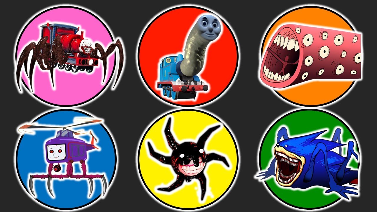 Spin Wheel Choo Choo Charles,Thomas Lipan,Train Eater,Monster Helikopter,Screech Roblox,Shin Sonic