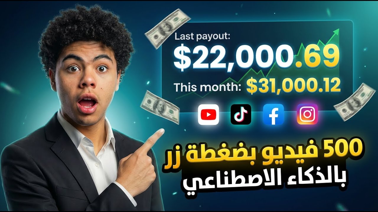 اصنع آلاف الفيديوهات بالذكاء الاصطناعي بضغطة واحدة | تحويل أي نص لفيديو مجانًا 100%
