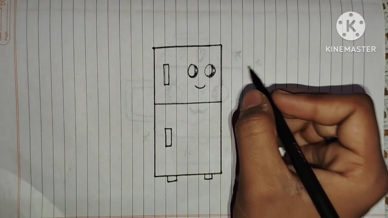 How To Draw a Cute Fridge , Step By Step, Draw Cute things @Uplaksh69 
