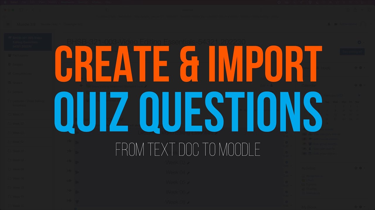Moodle Tutorial | Create Multiple Choice Questions in AIKEN format