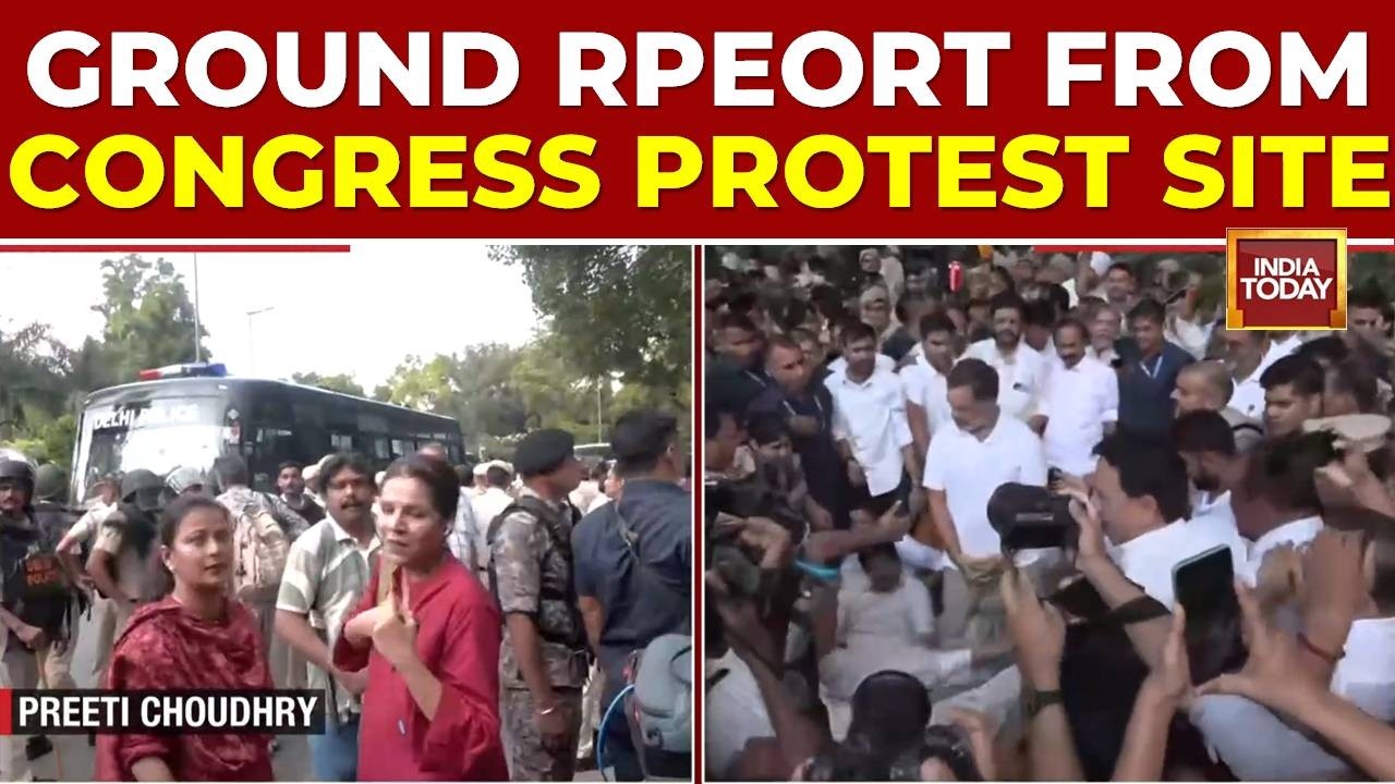 Ground Report: Congress Leaders Detained From Outside Of PM Modi's Residence | Rahul Gandhi Protest