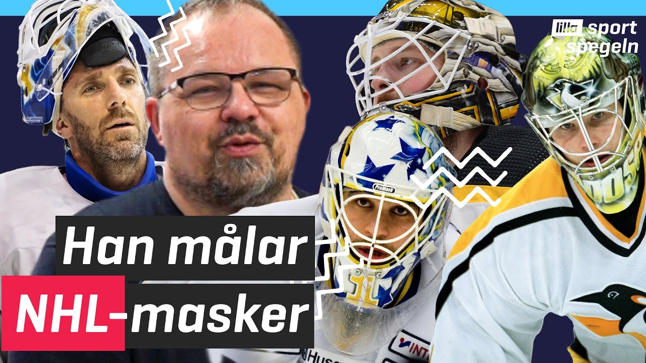 Han målar hjälmar till NHL-målvakter!