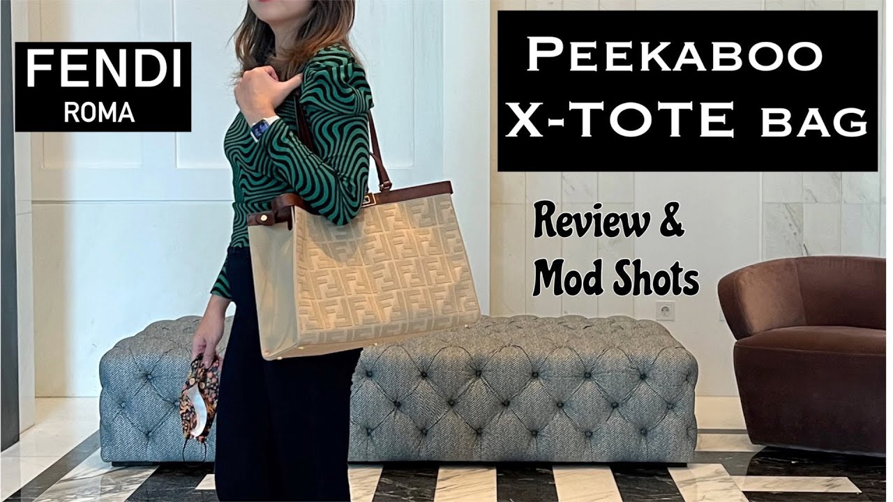 FENDI PEEKABOO X TOTE BAG IN MEDIUM CANVAS REVIEW