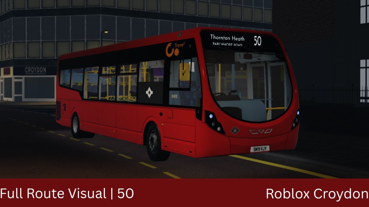 Route 50 | Wright Streetlite | Roblox Croydon Bus Simulator | Full Route Visual