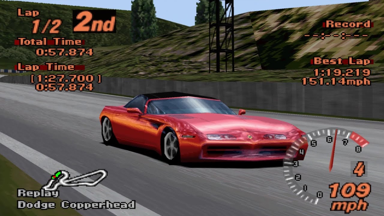 Gran Turismo 2 A-Spec V1.2 - Dodge Copperhead PS1 Gameplay HD