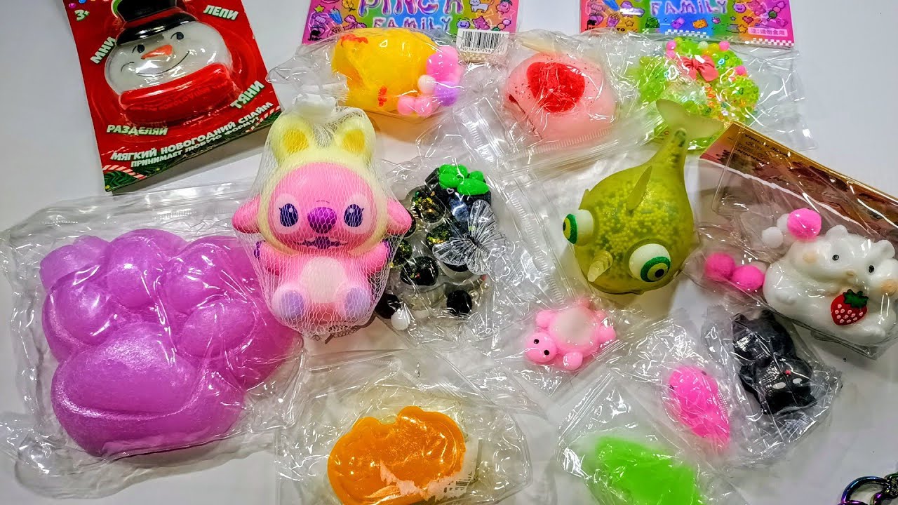 ASMRSquishes UNPACKING🥰Blowing BUBBLES Inside TABA SQUISHIES!*so satisfying*🤯💥😲
