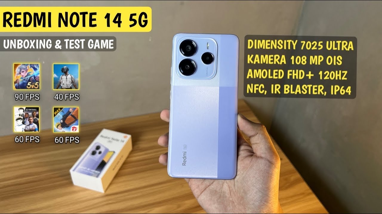 HP 3 JUTAAN ALL ROUNDER! Unboxing Redmi Note 14 5G - Tes Gaming + Kamera!