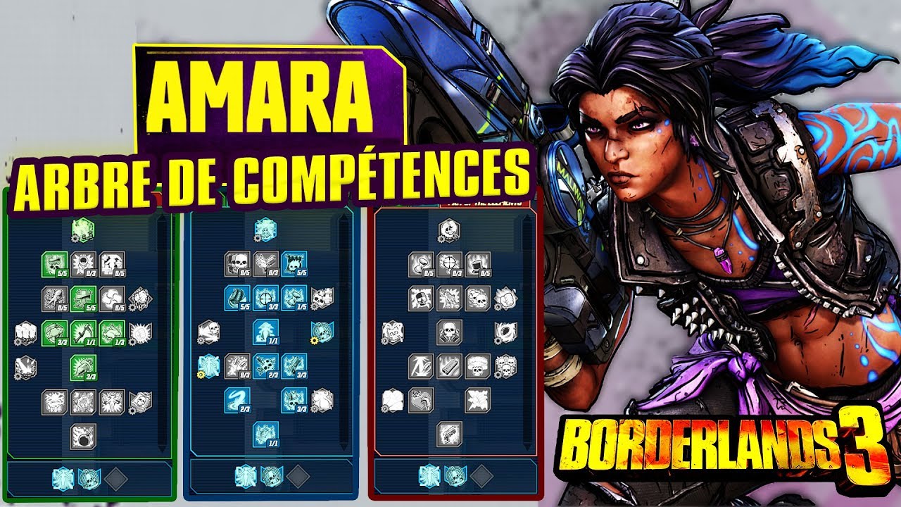 AMARA - Arbre de compétences - ANALYSE ! BORDERLANDS 3 FR (Présentation + Analyse)