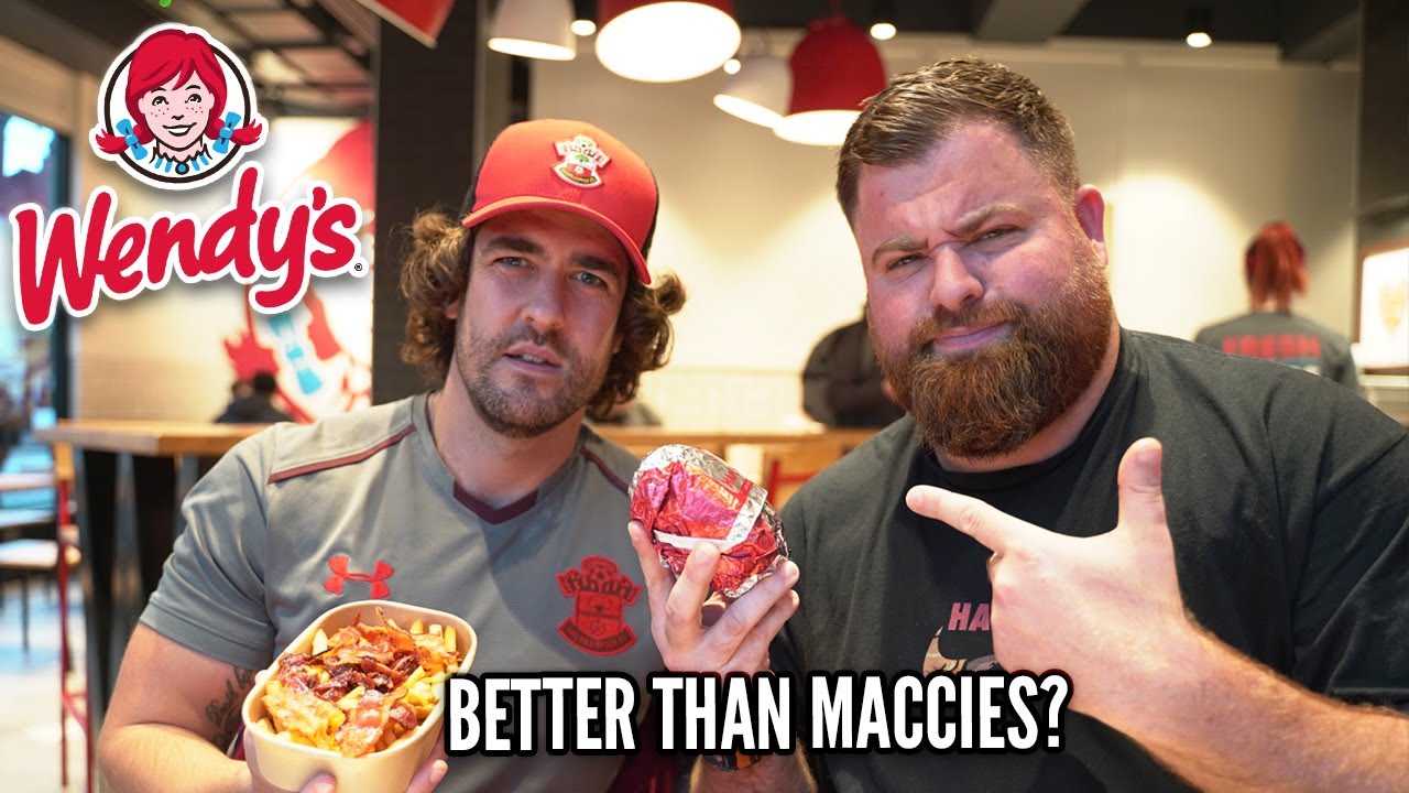 ENGLISH GUYS TRY WENDY'S FOR THE FIRST TIME | FOOD REVIEW CLUB | BURGER REVIEW
