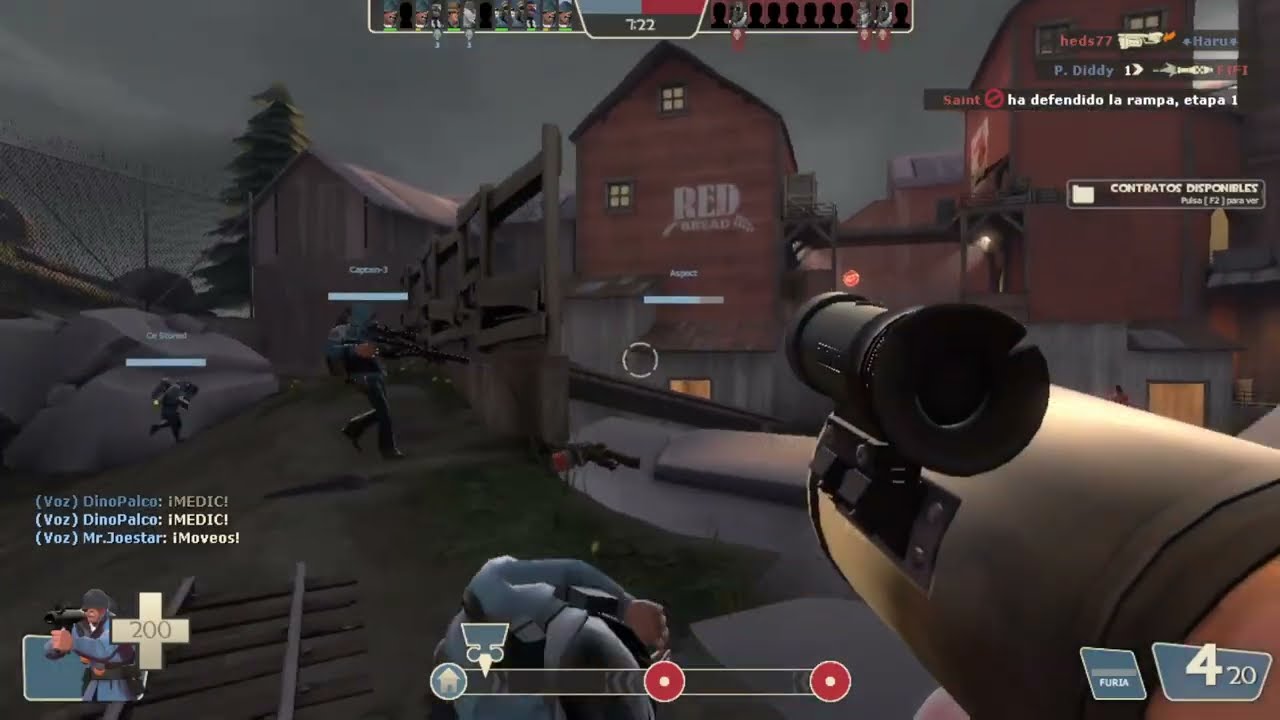 gameplay de soldier(team fortress 2)