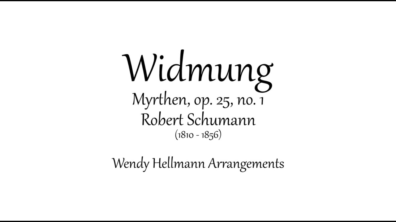 Robert Schumann - Widmung | Piano accompaniment (low voice)
