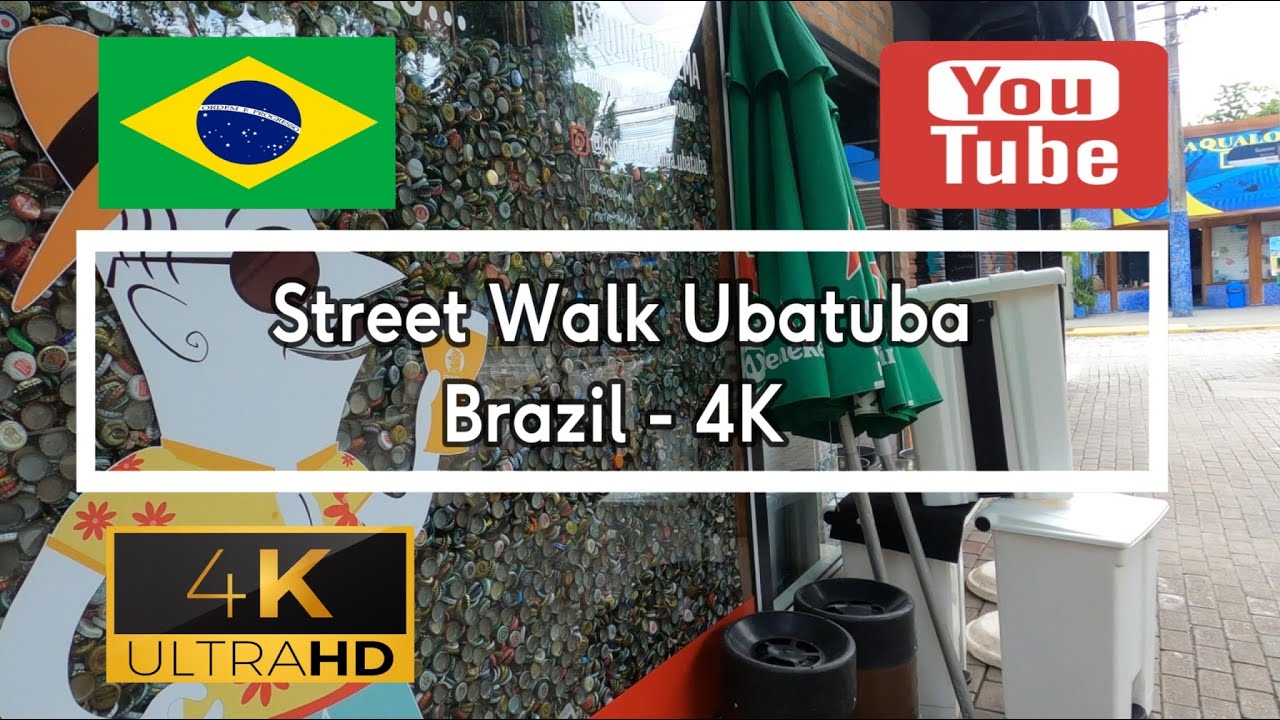 🇧🇷 Street Walk Ubatuba - Brazil - 4K
