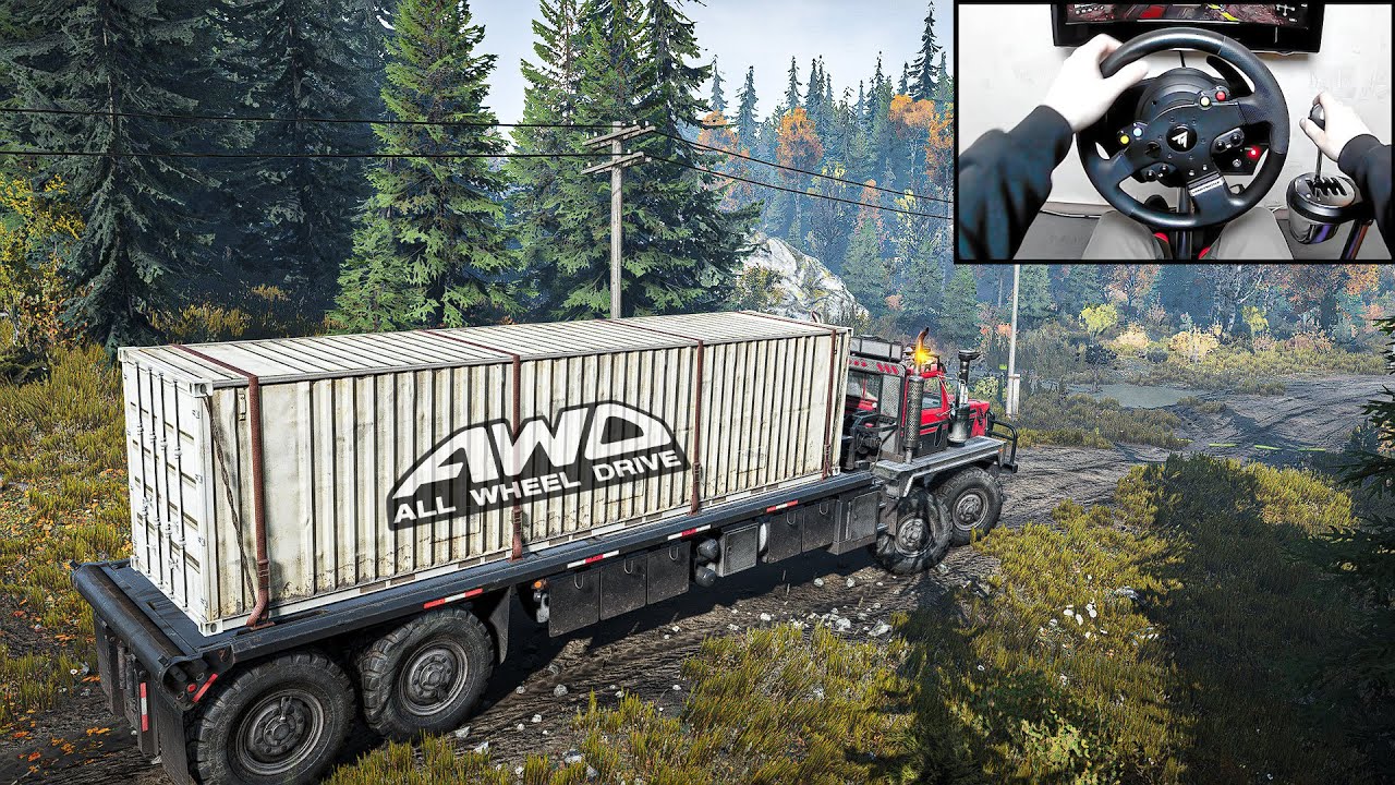 SnowRunner | Western Star 6900 Twin Steer AWD | Steering Wheel + Shifter | Off-Road GamePlay