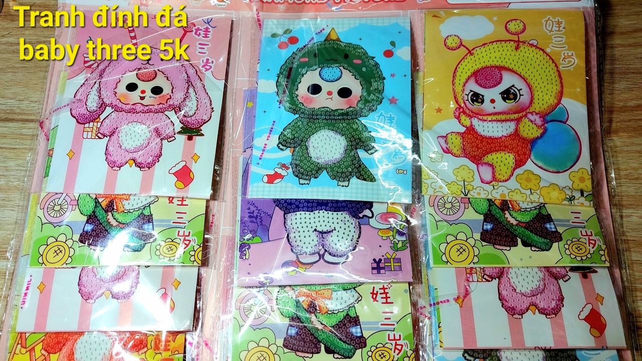 Thiết kế Sticker Mặt cười, Squishy Baby Three/Sticker-Tranh cát-Tranh đính đá Baby Three giá rẻ cute
