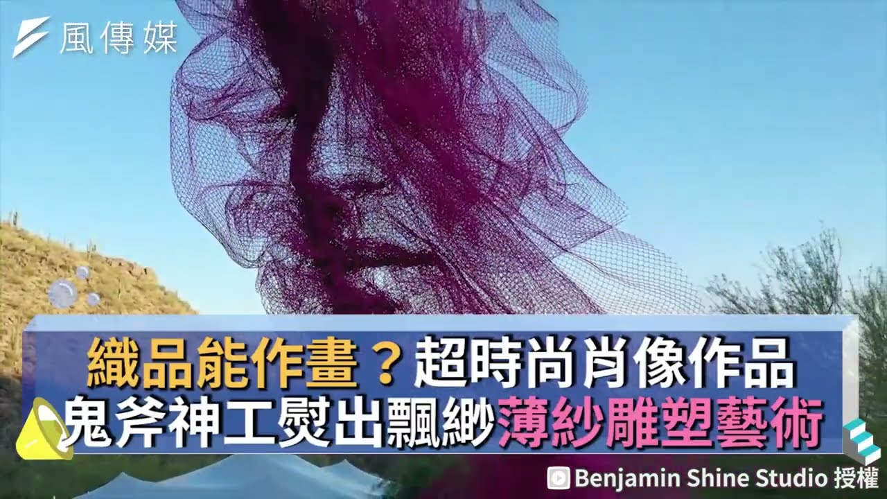 織品能作畫？超時尚肖像作品 鬼斧神工熨出飄緲薄紗雕塑藝術