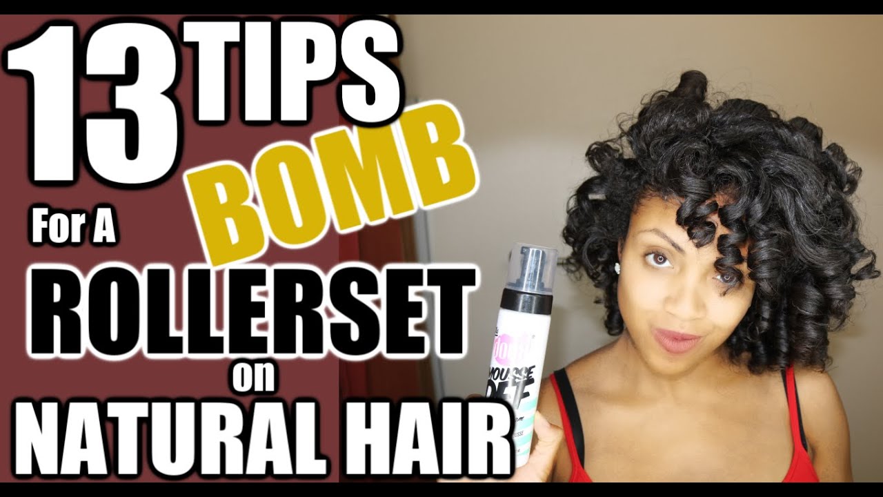 Roller Set Tutorial on Natural Hair | The Doux Mousse | How To 2019
