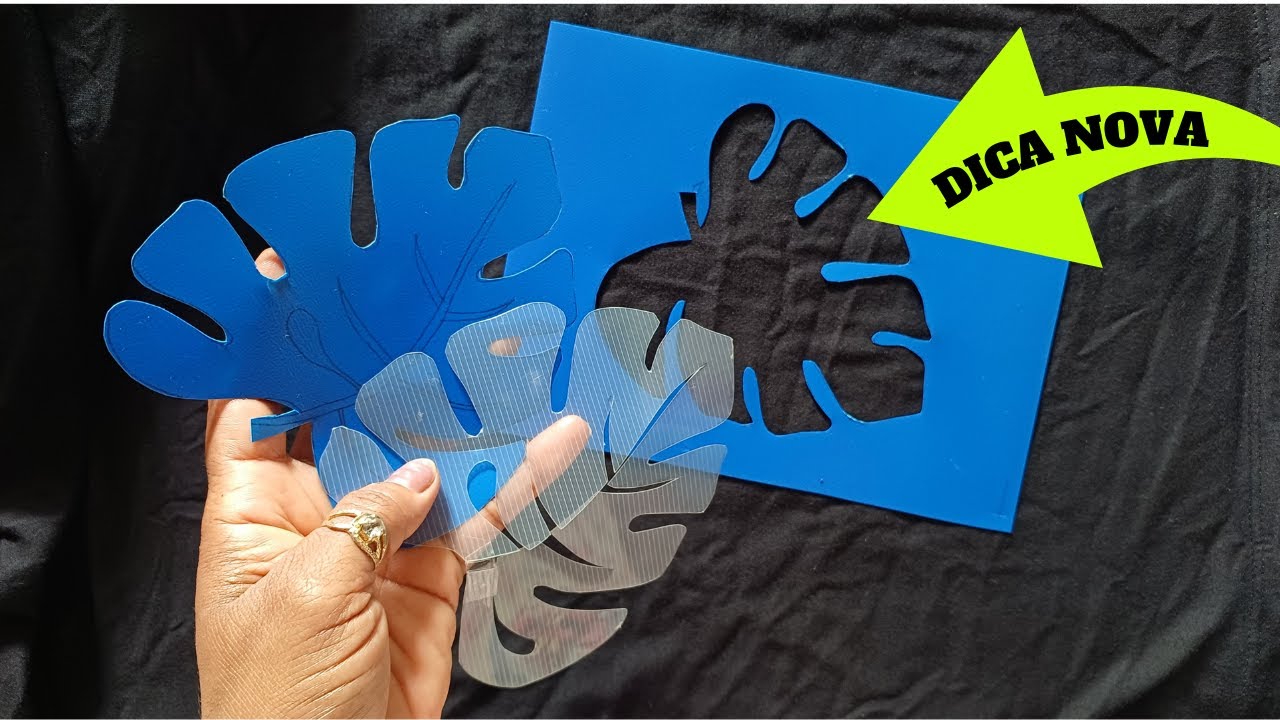 Como Recortar Stencil Caseiro USANDO ESSE TRUQUE NOVO Pintura em tecidos fazer stencil com acetato