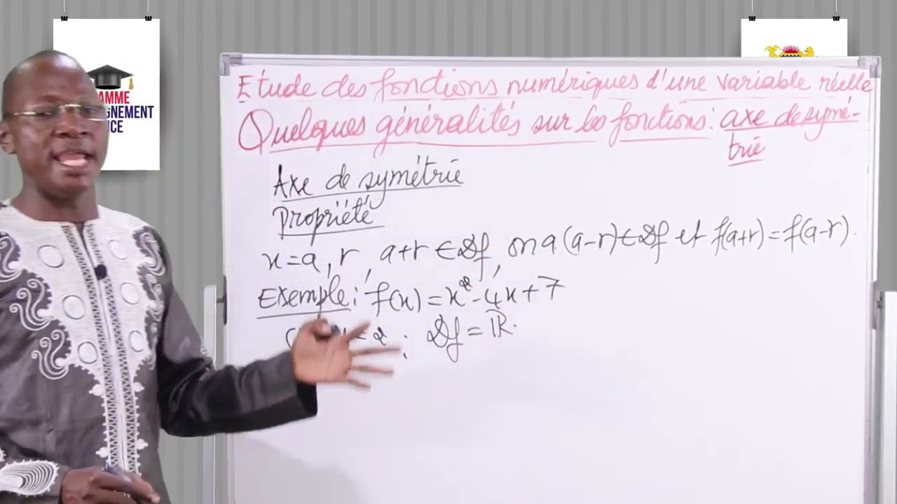 Leçon 19 Quelques généralités sur les fonctions   Axe de symétrie