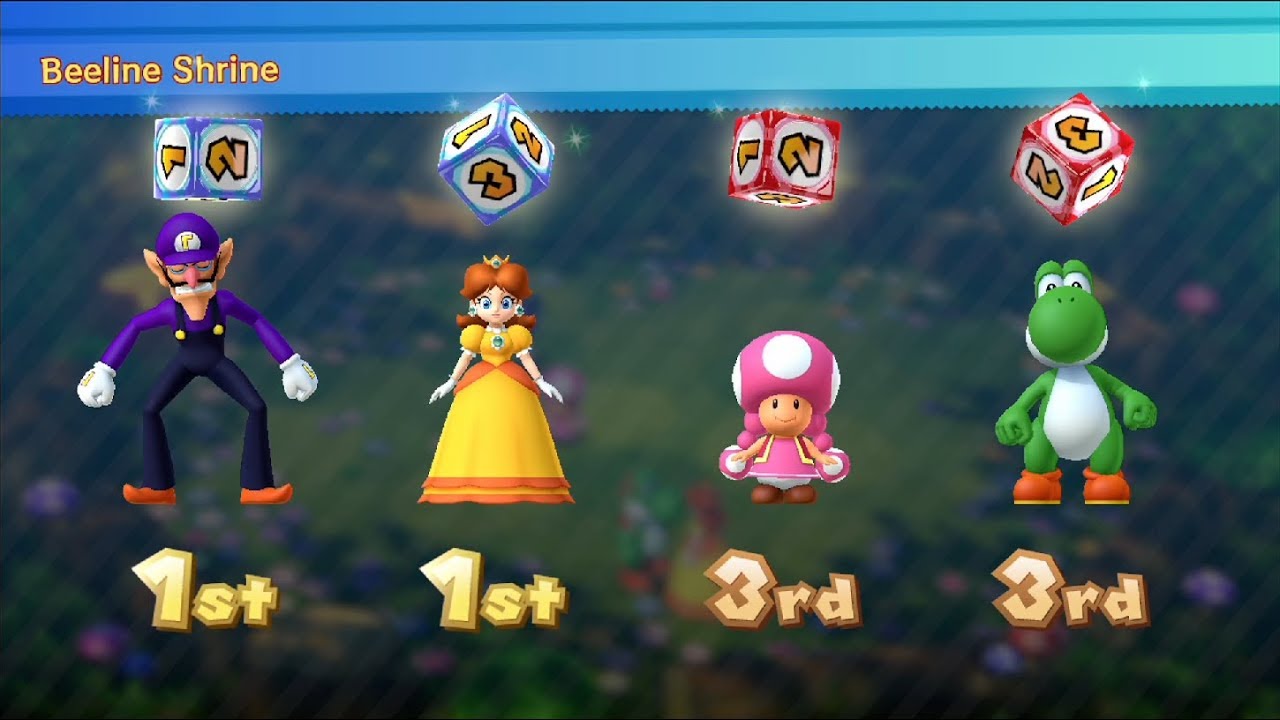 Mario Party 10 - Chaos Castle (2 Player - Master CPU) Yoshi, Waluigi, Toadette, Daisy # 206