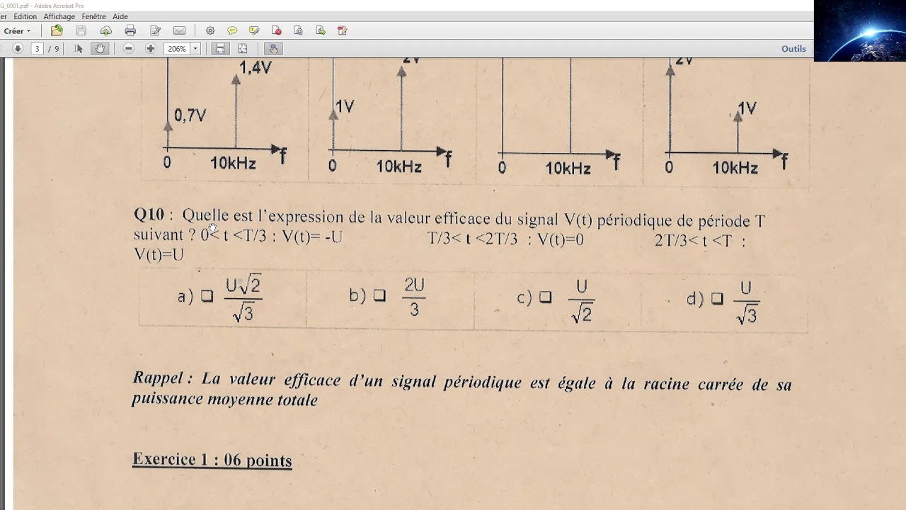 Examen Traitement de Signal TS_S4_2016