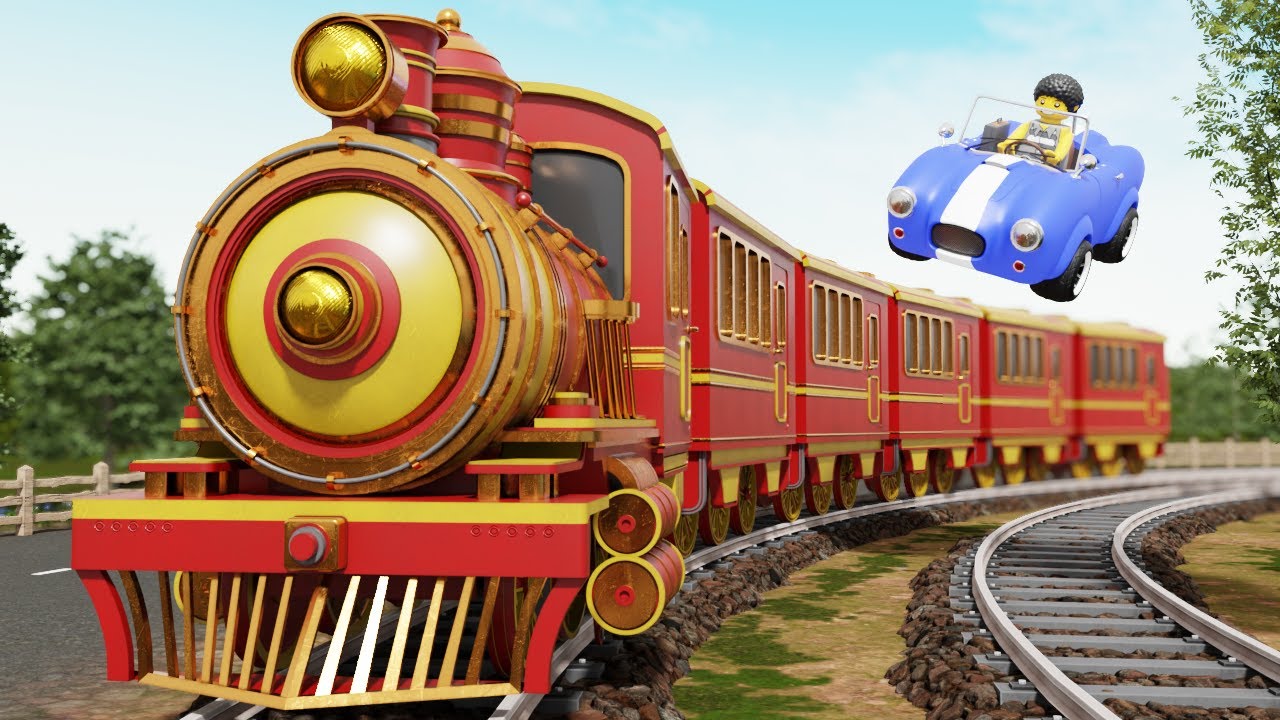 Police vs. Thief! 🚔 Train Money Robbery & Fun Chase | Kids LEGO Video | Choo Choo Train Kids Videos