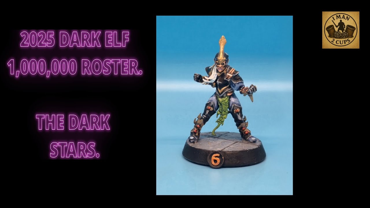 Dark Stars - Dark Elf Blood Bowl Team Showcase (Painted) 2025.