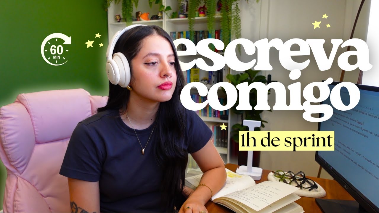 escreva comigo 🙇🏻‍♀️  1 hora de sprint, ASMR de digitação, música lo-fi + temporizador