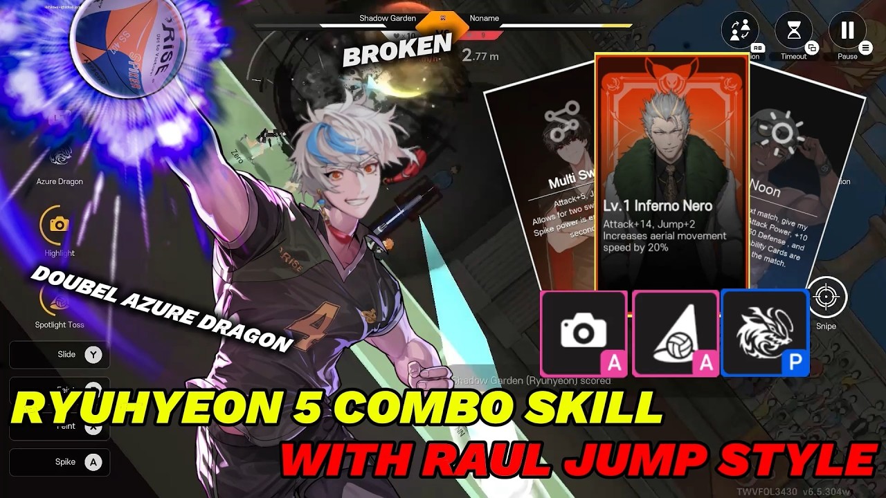 Ryuhyeon 5 Combo Skill, With Raul Jump Style & 2 Azure Dragon Effect Very Broken - The Spike Cross