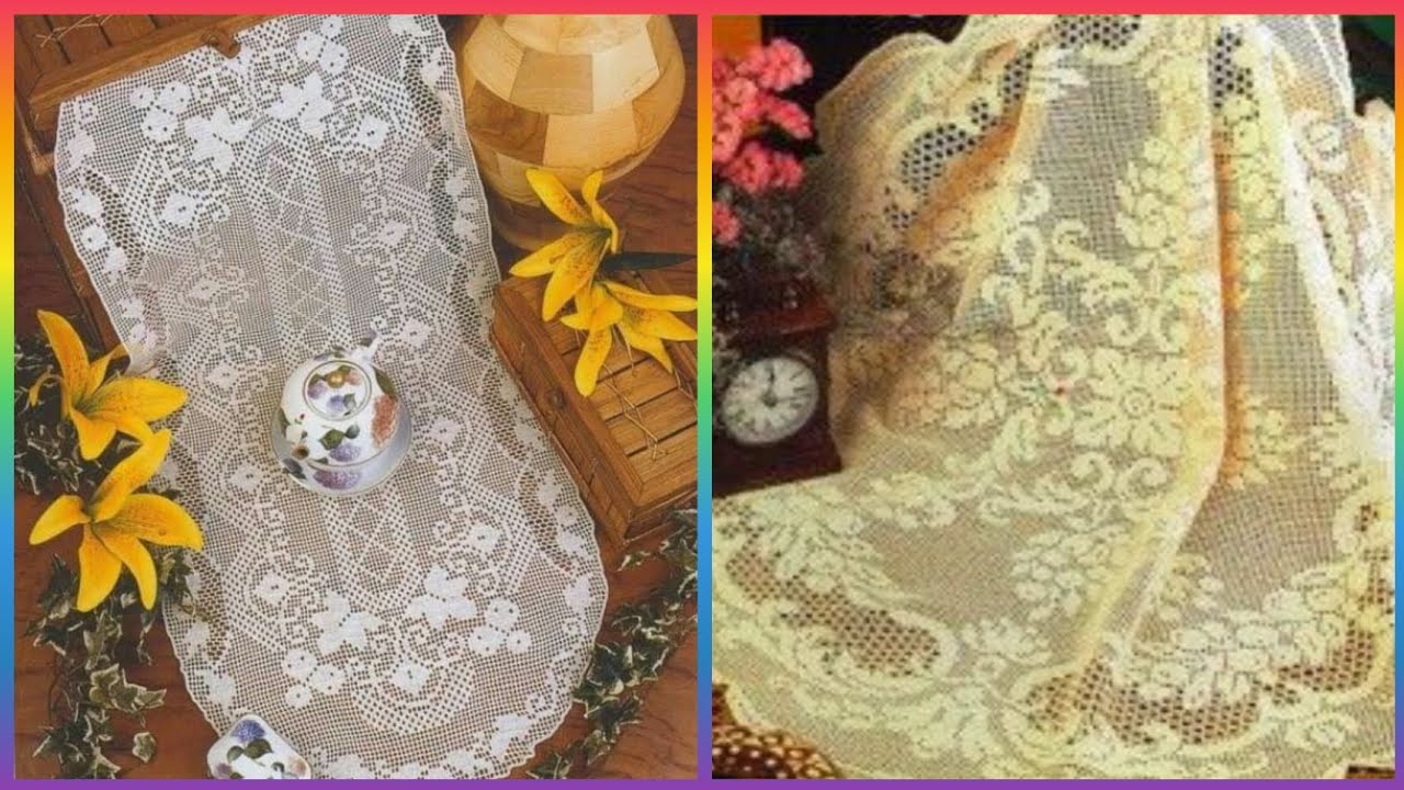Fantastic filled Crochet table runner ideas #crochet #handmade #trending 