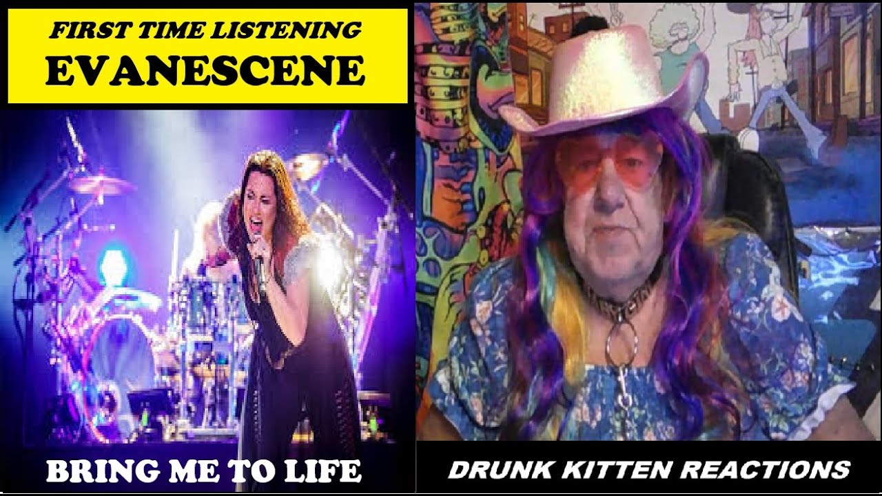 First time listening - EVANESCENE - Bring me to life - Drunk kitten reactions