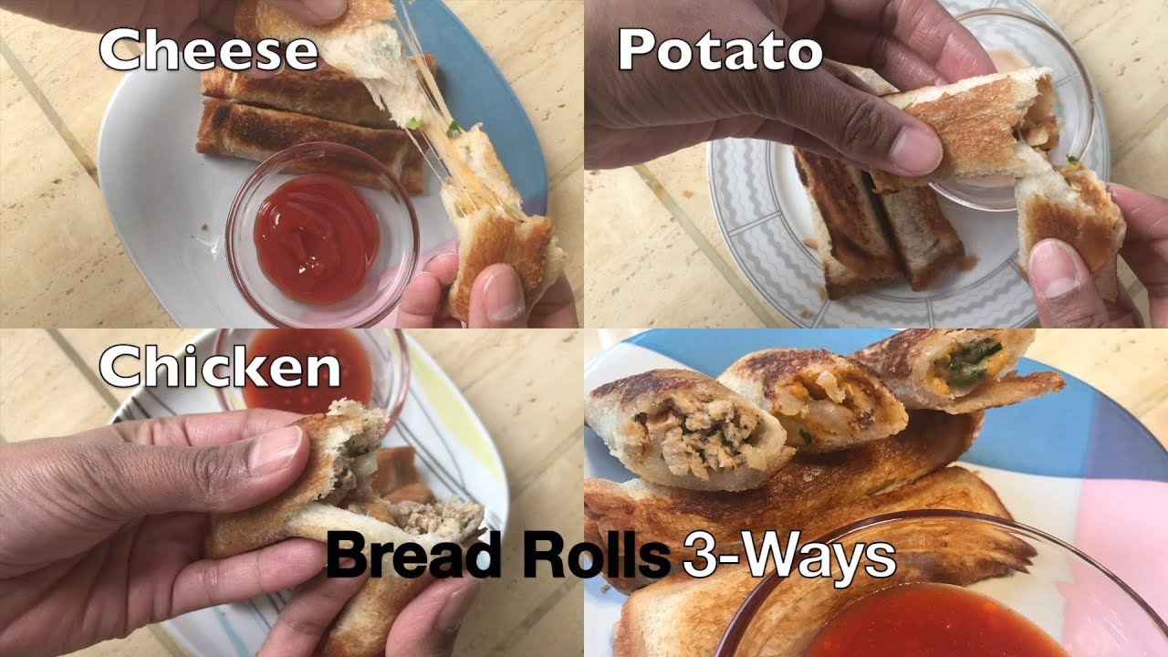 Bread Rolls | 3-Ways | Easy Ramadan Recipes 2019 | آسان ڑبل روٹی کے رول | تین ترکیبیں | رمضان اسپیشل