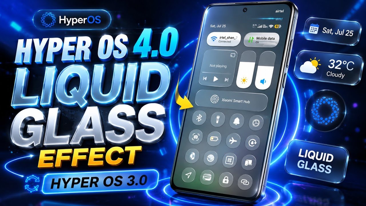 Get HyperOS 4.0 Liquid Glass Effect on HyperOS 3.0! 🔥