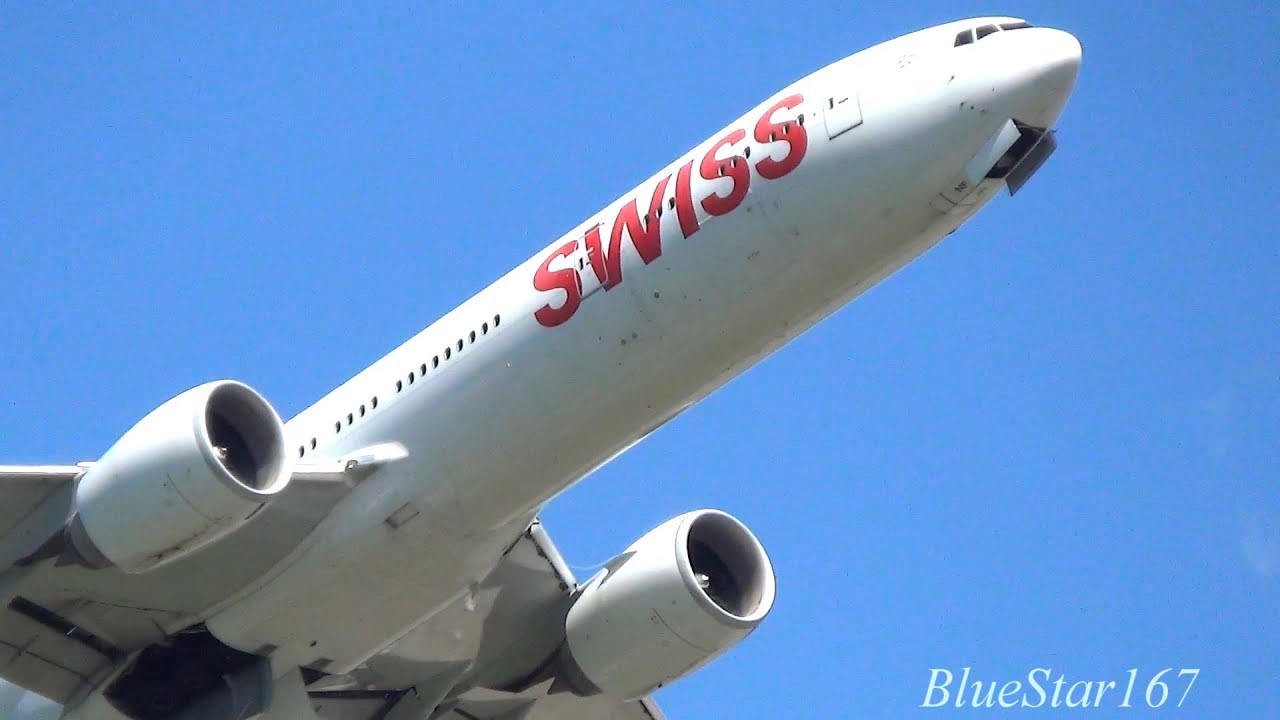Swiss International Air Lines Boeing 777-300ER (HB-JNF) takeoff from NRT/RJAA (Tokyo Narita) RWY 16R