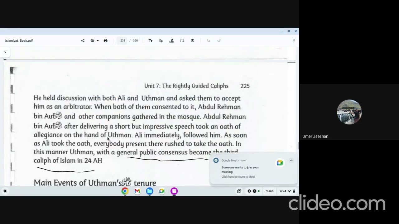 Caliphate of Hazrat Usman RA part 1