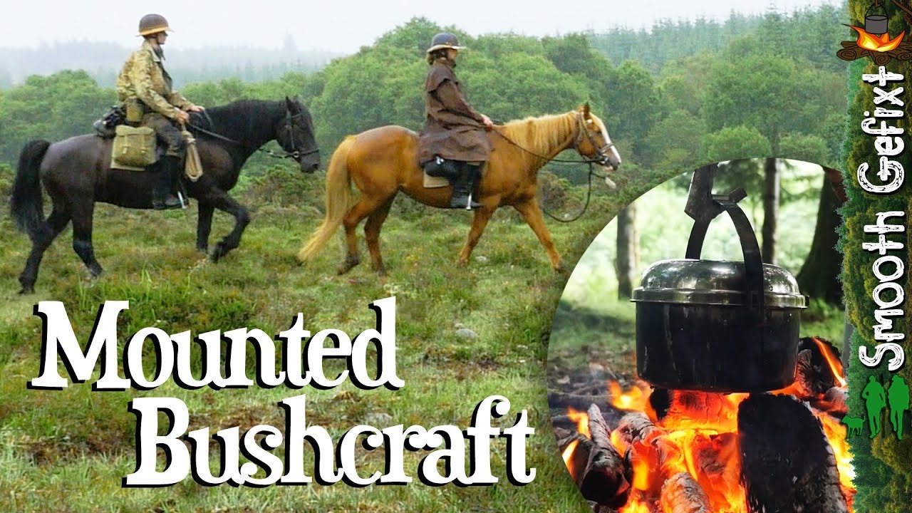 Bushcraft on Horseback - Hammock camping with horses and dog!