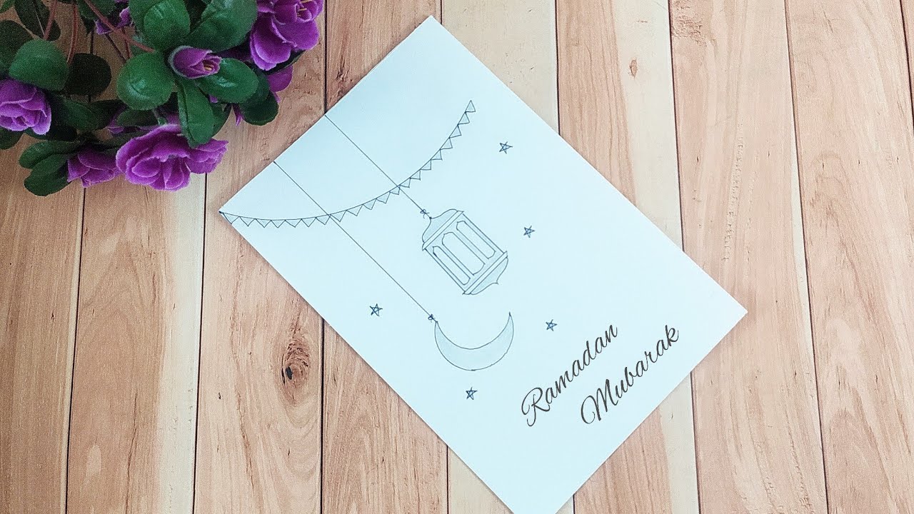 Ramadan Mubarak greeting card/Easy card for Ramadan/Ramadan special greeting card ✨/white paper card
