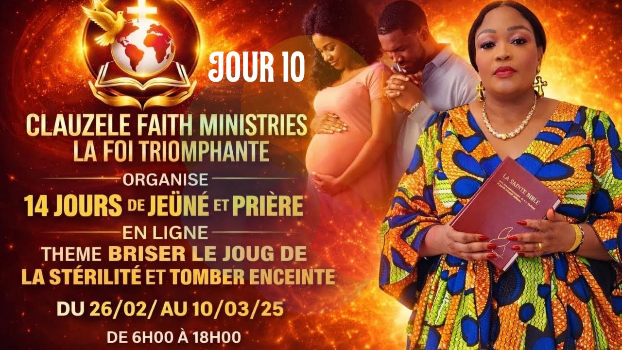 JOUR 10 BRISER LE JOUG DE LA STÉRILITÉ ET TOMBER ENCEINTE #prière  #délivrance #triplés #Dieu #flyp