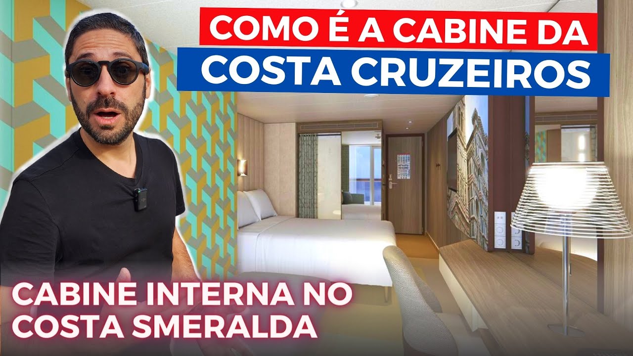 COMO É A CABINE INTERNA DO NOVO NAVIO DA COSTA CRUZEIROS? Costa Smeralda, Costa Toscana, Firenze
