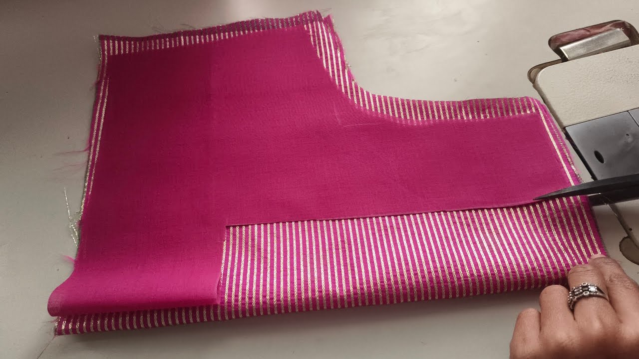 Blouse design cutting and stitching. Back neck design. Blouse designs 