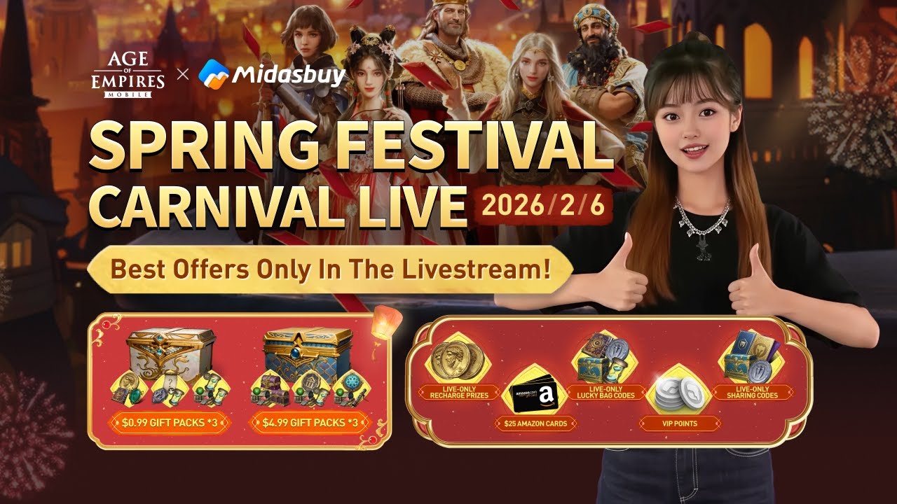 Midasbuy X Age of Empires Mobile Spring Festival Carnival Live