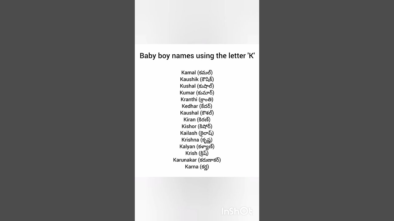 Baby boy or girl names