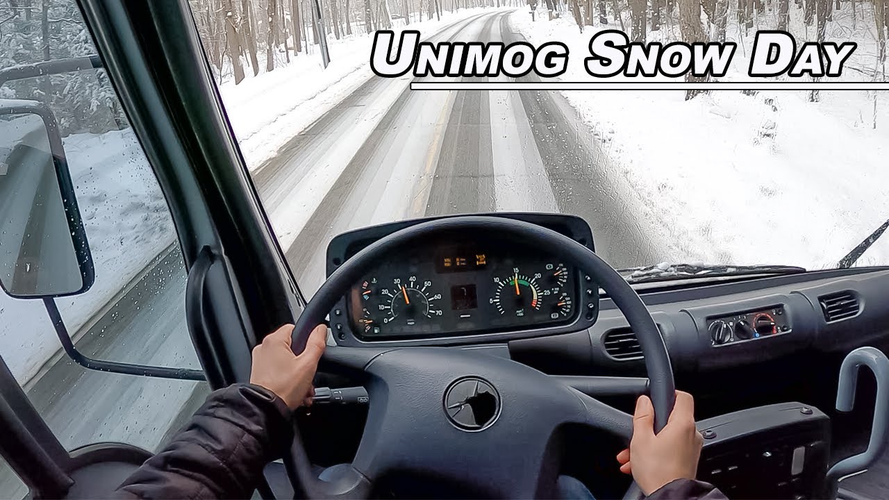 2004 Mercedes Benz Unimog U500 SNOW DRIVE! Surprising My 11 Year Old Cousin on a Snow Day (POV)