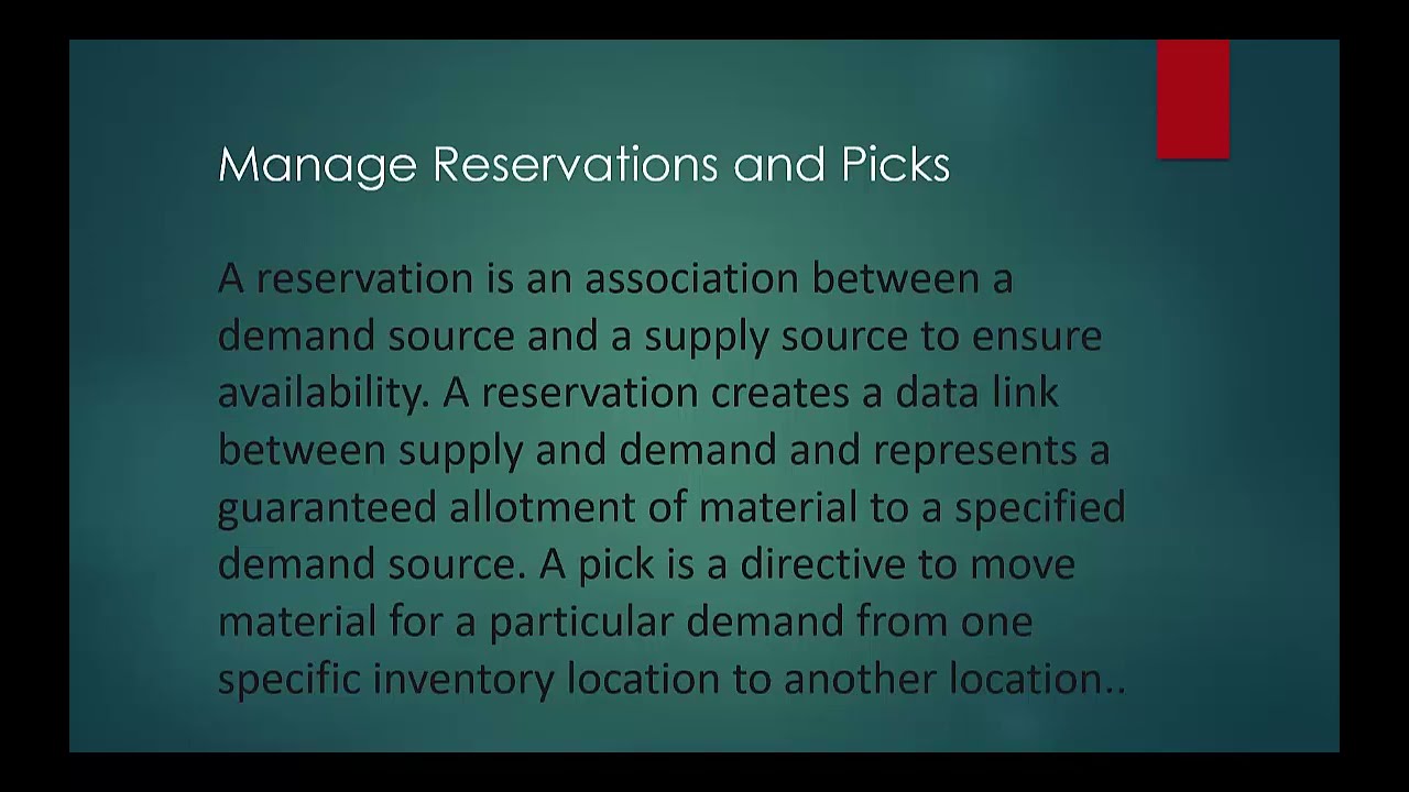 Manage Reservations and Picks