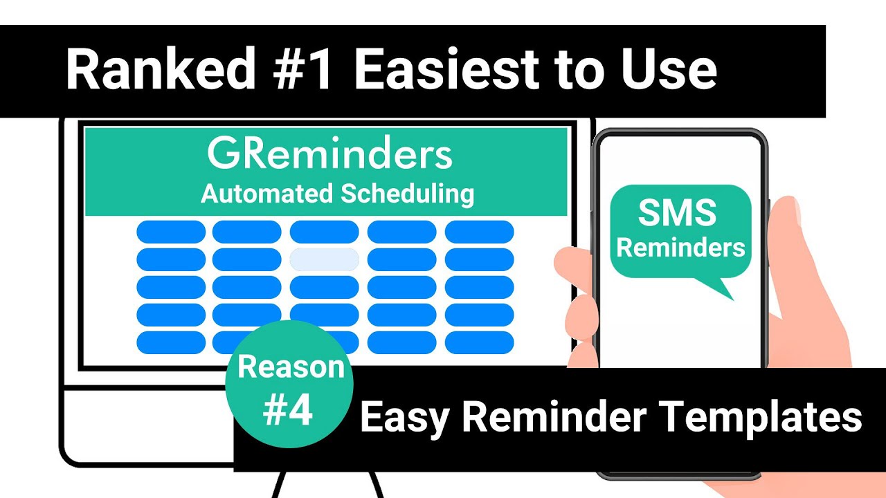 Easiest to Use Online Scheduling Software: Reason #4: Easy Reminder Templates