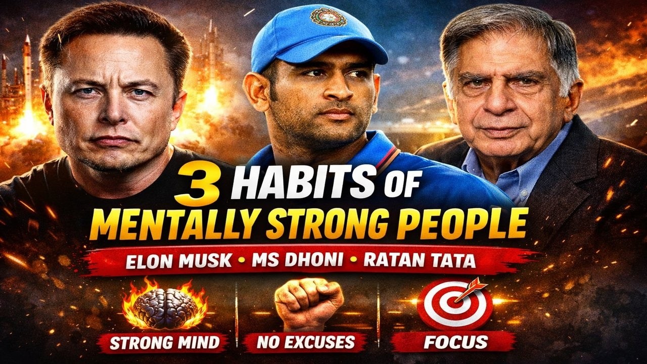 3 HABITS OF MENTALLY STRONG PEOPLE | Elon Musk, MS Dhoni & Ratan Tata Mindset