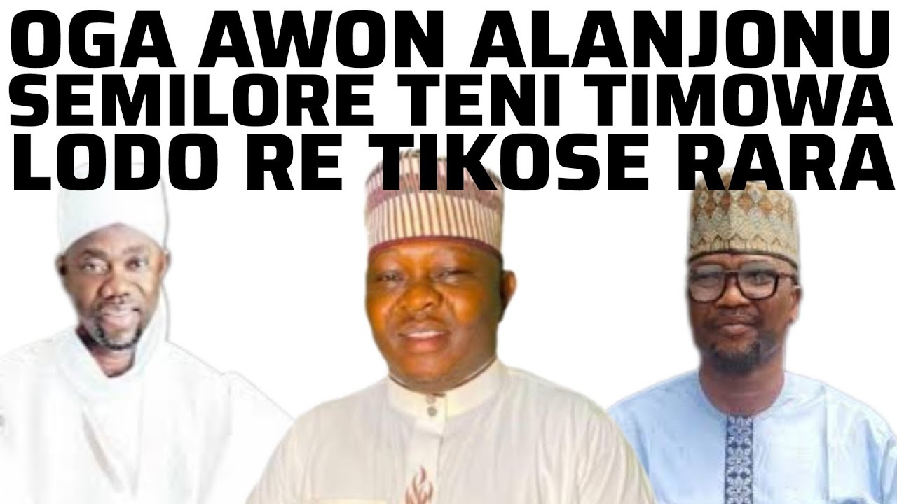 OGA AWON RMQK ALANJONU SEMILORE TI MI O LE GBAGBE LAELAE TENI TIMO WA LODO RE, TI KO LE SE RARA